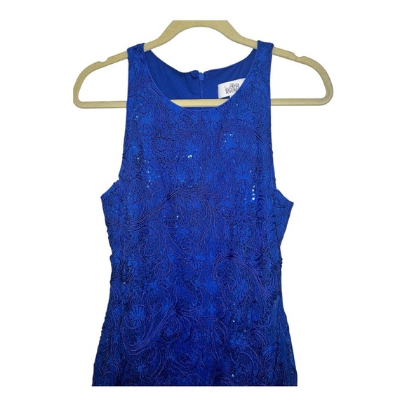Badgley Mischka sequin sleeveless embroidered dress Size 8. NWOT - Picture 3 of 12